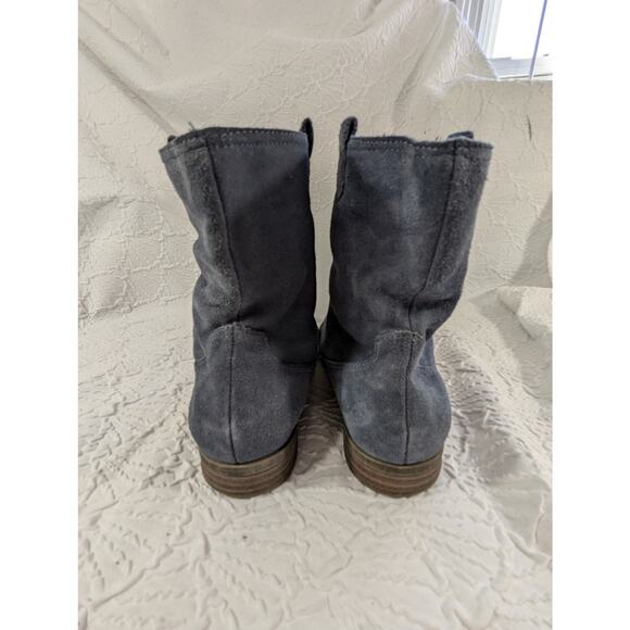 MOSSIMO! DOVE GRAY GENUINE SUEDE LEATHER BOHO CHIC SLIP-ON LOW HEEL BOOTS! SZ 8M - Picture 8 of 10
